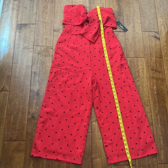 Lulus Nectar Red Print Strapless Tie-Front
Jumpsuit Size M - Picture 8 of 15